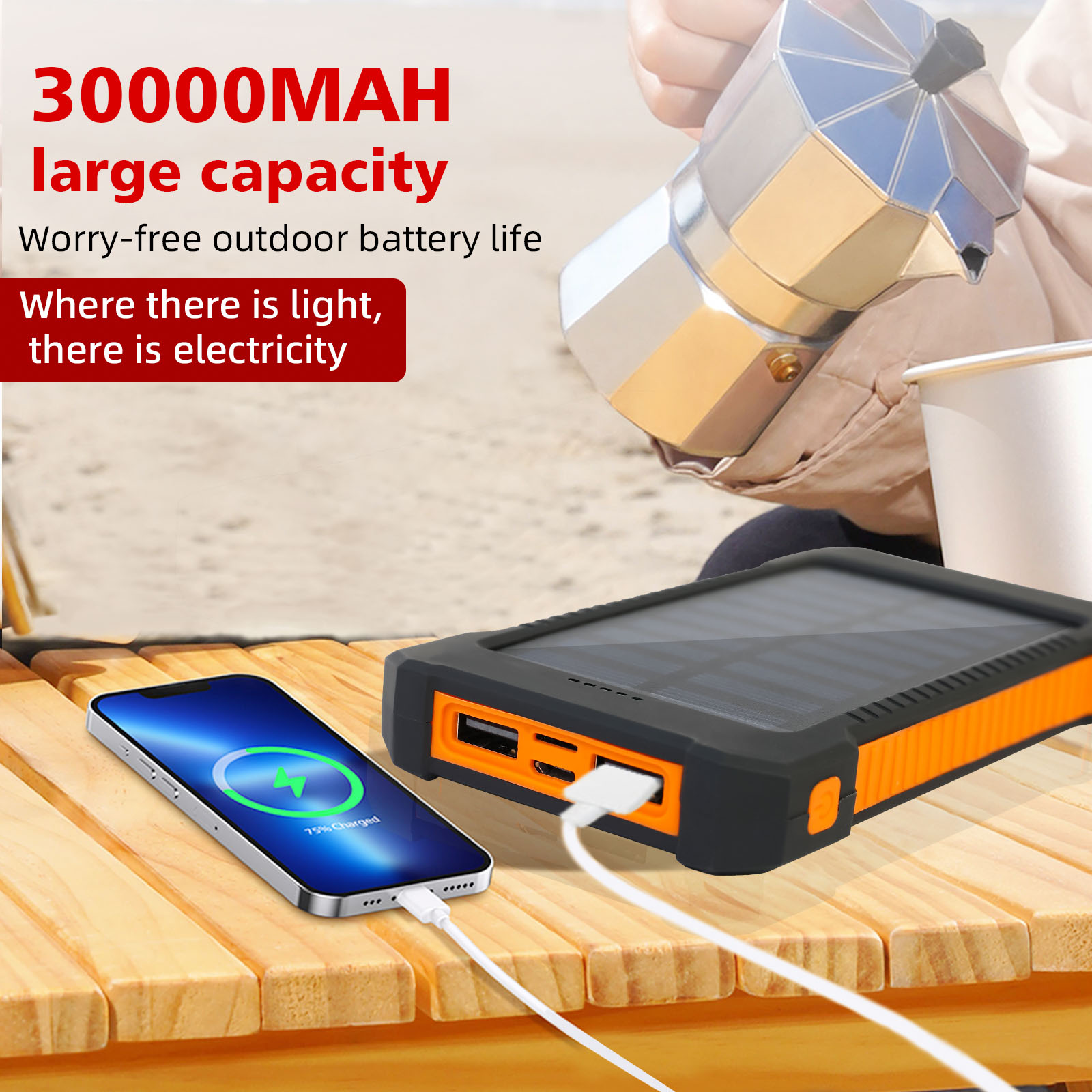 26800mAh Solar Power Bank Wire - Outdoor Power Board Box review and price