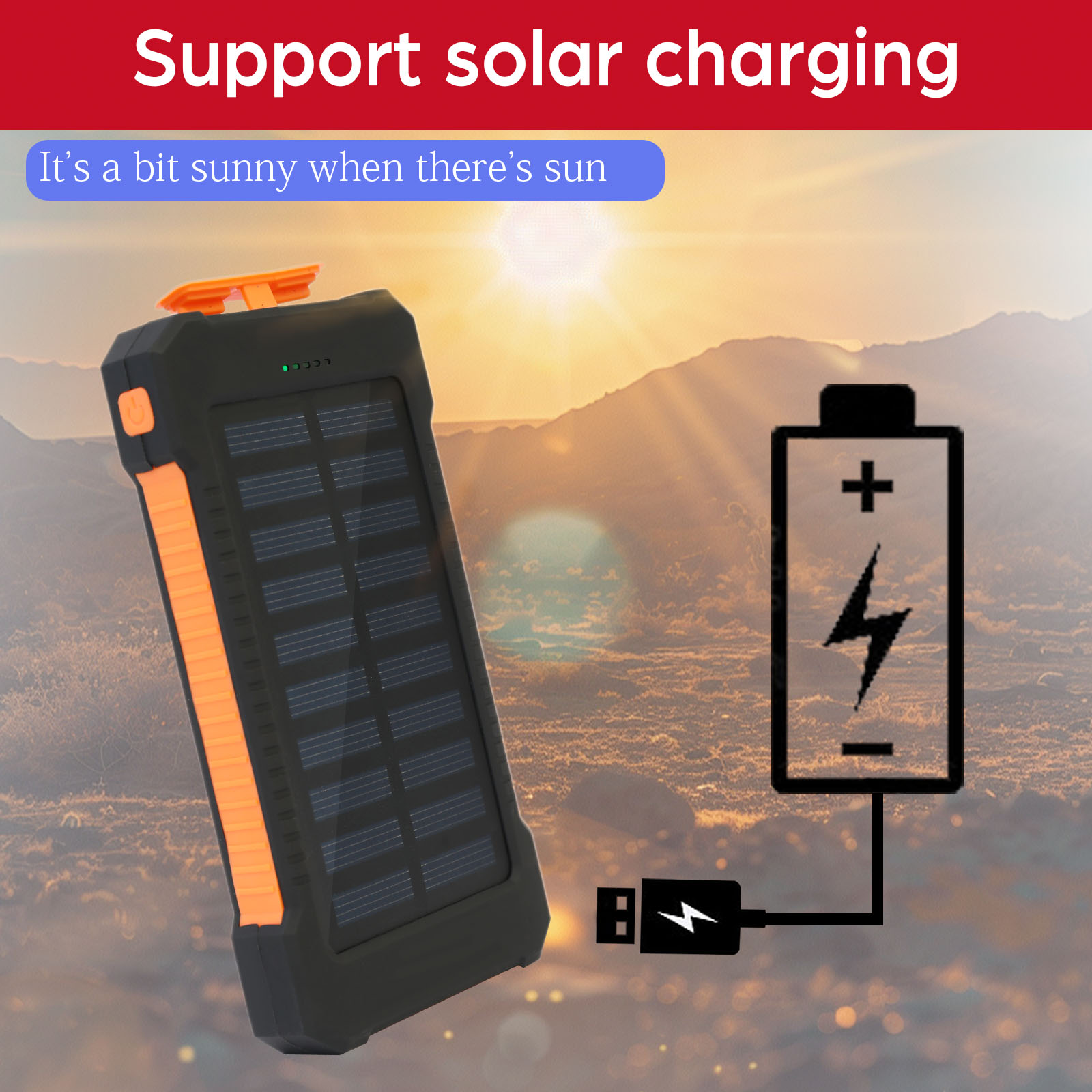 26800mAh Solar Power Bank Wire - Outdoor Power Board Box review and price