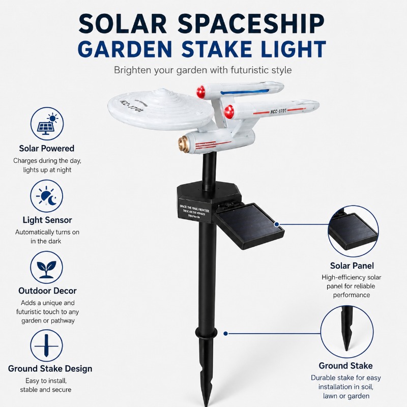 Star Trek USS Enterprise Solar - Outdoor Power Stake review and price