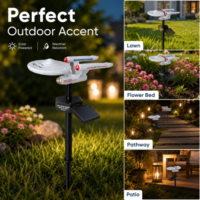 Star Trek USS Enterprise Solar - Outdoor Power Stake review and price