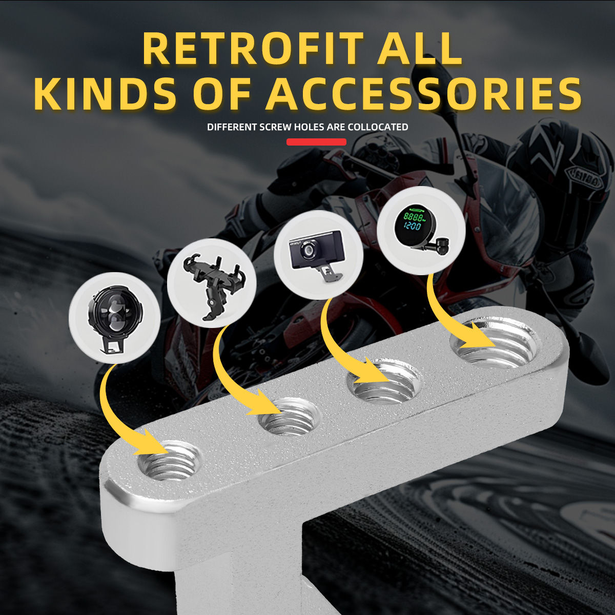 Four hole sizes Motorcycle Alu - Outdoor Power Xtreme review and price