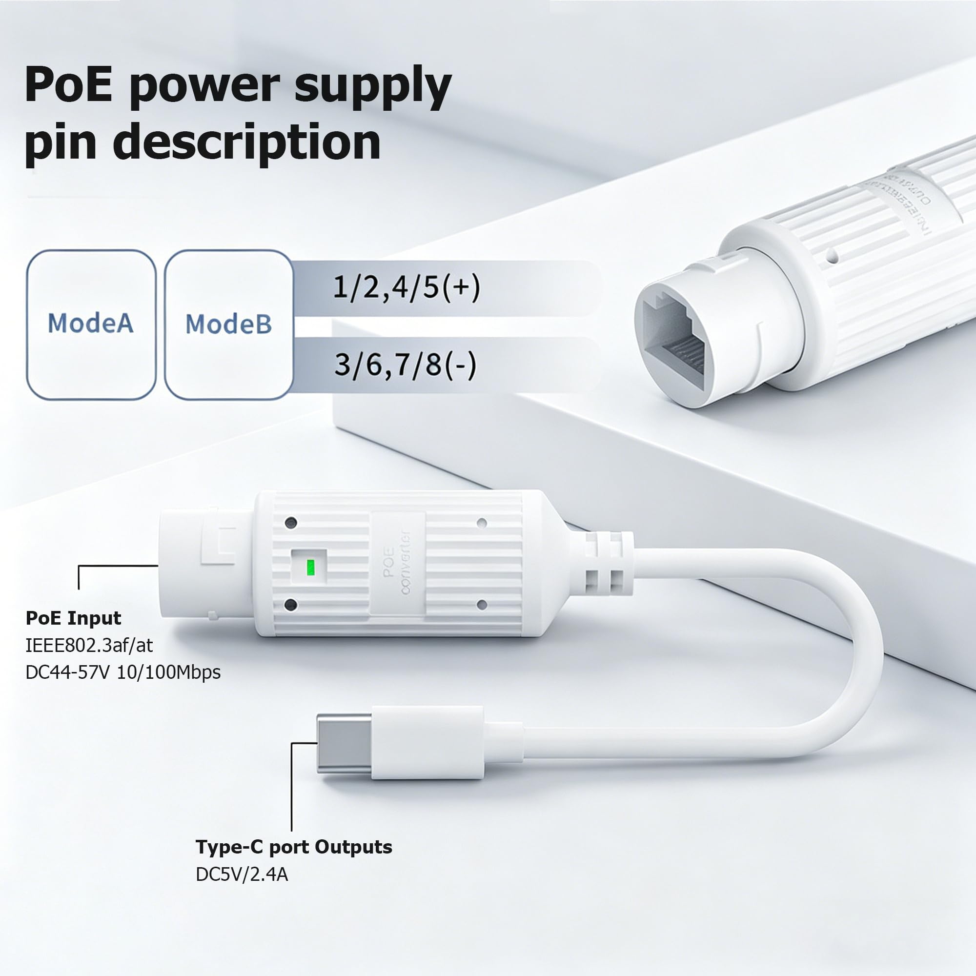 POE to USB-C Power Converter R - Outdoor Power Monitor review and price