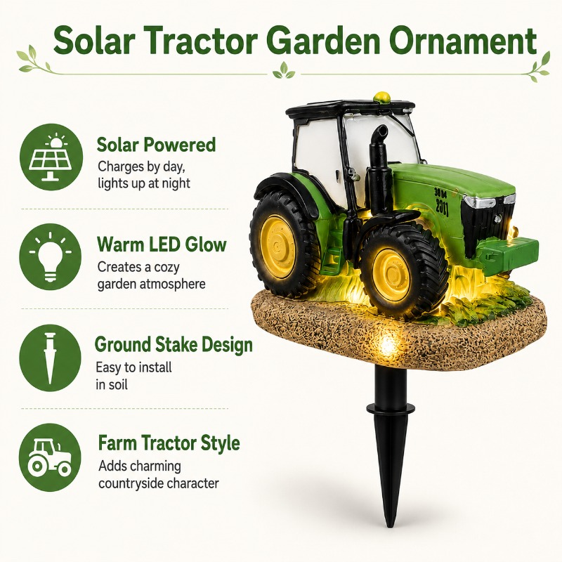 Solar Tractor Garden Stake Lig - Outdoor Power Stake review and price