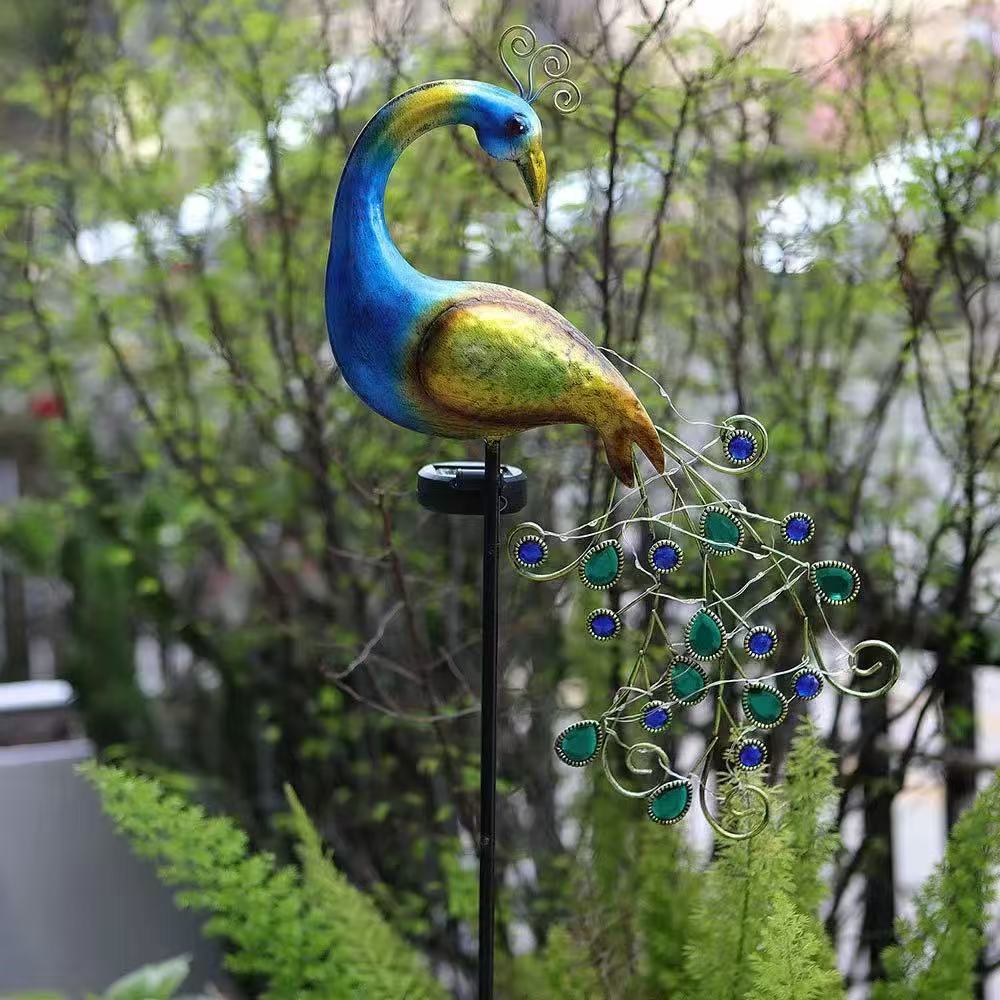 Metal Peacock Solar Stake Ligh - Outdoor Power Stake review and price