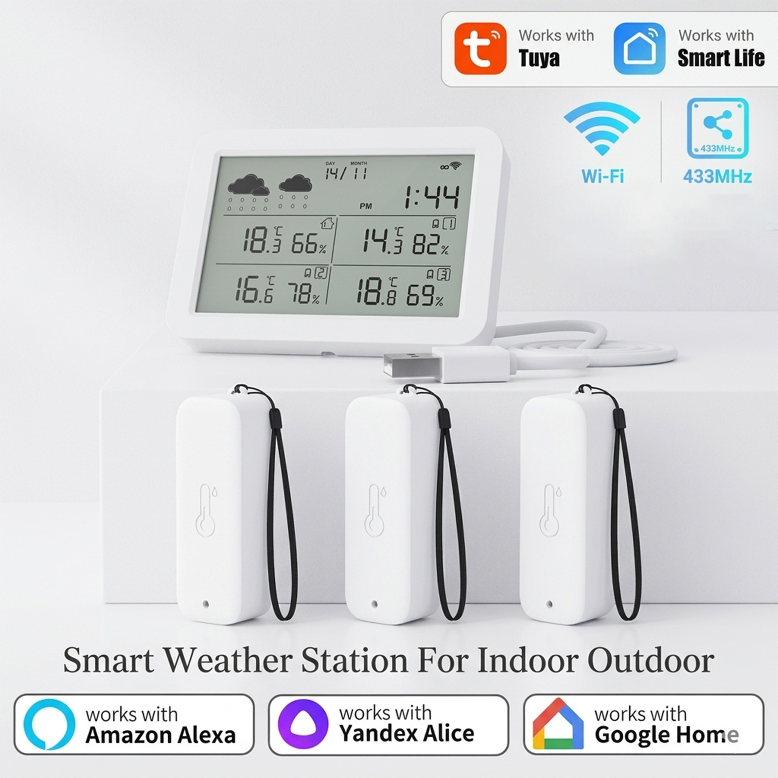 Tuya WiFi+RF433 Weather Statio - Outdoor Power Tower review and price