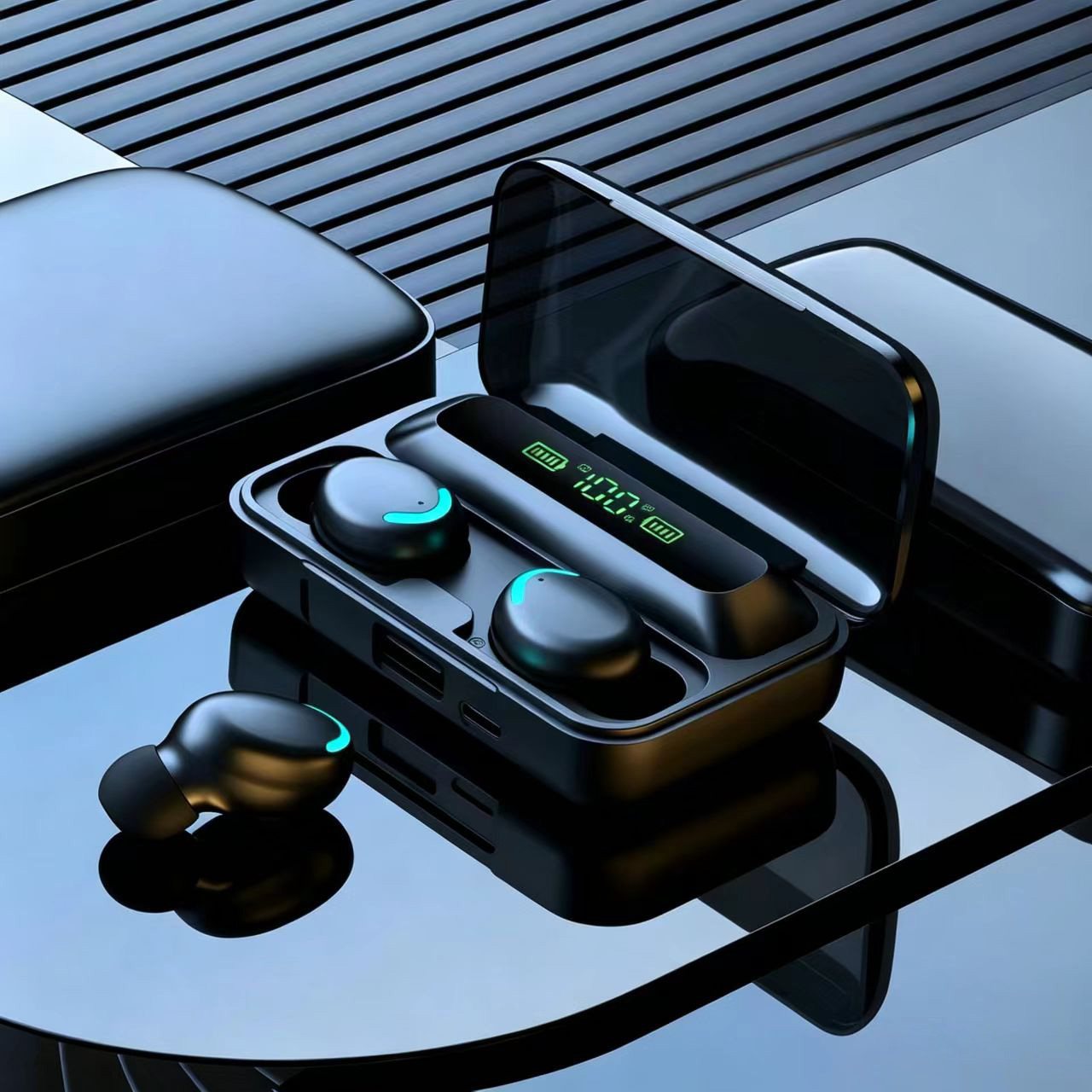 New TWS Bluetooth Earbuds 9D N - Outdoor Power Board Box review and price