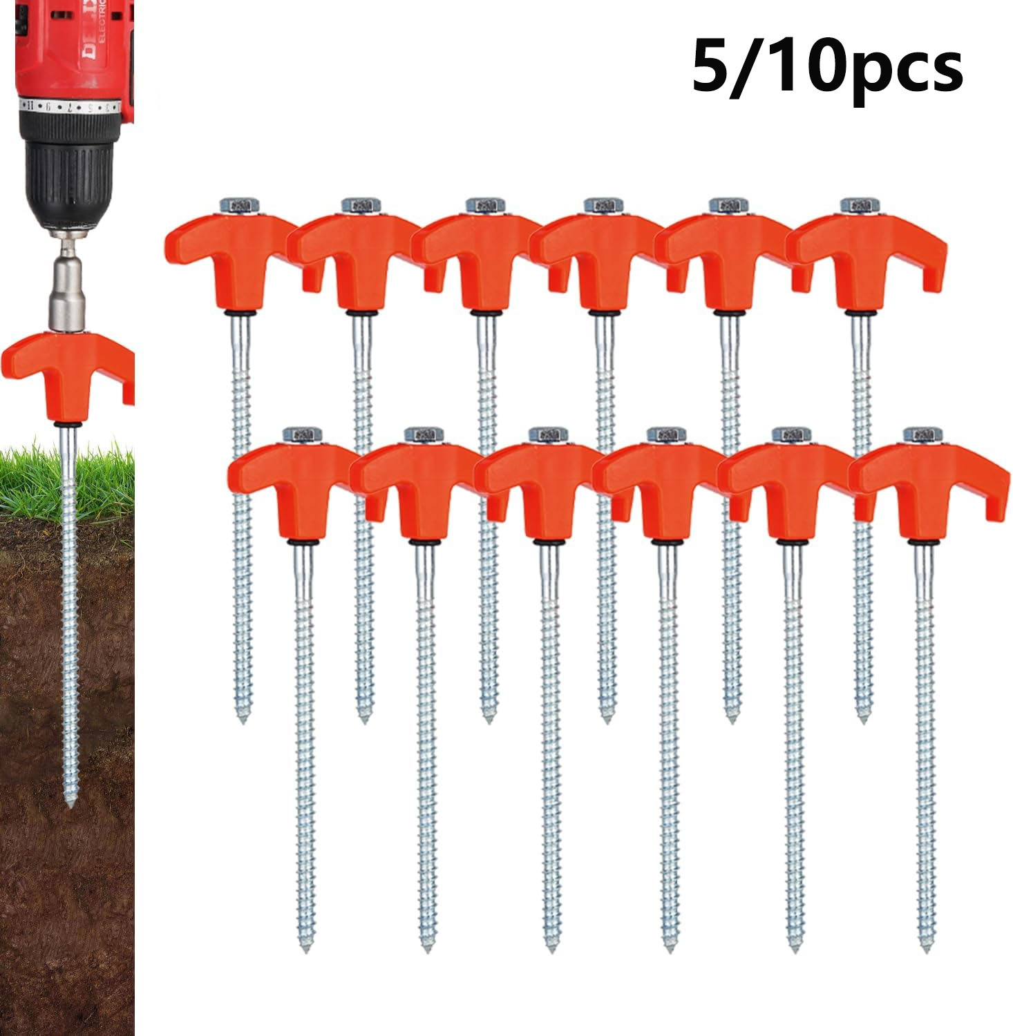 5/10pc Screw in Tent Stakes He - Outdoor Power Stake review and price